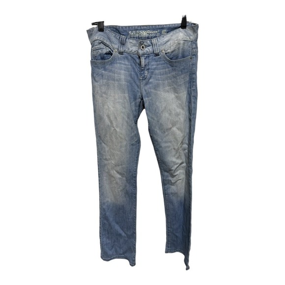 Guess Vintage Y2K Ultra Low Rise Denim Bootcut Jeans Size 29 Medium Wash - Picture 1 of 7